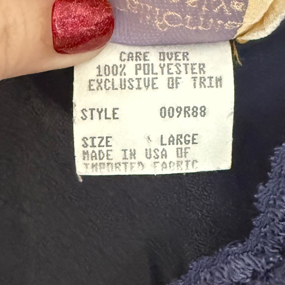 Vintage California Dynasty Blue Gown size Large - Picture 3 of 5